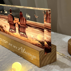 Personalised LED Night Light - Couple on the Beach Design