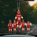 Personalised Dad Acrylic Hanging Ornament - Football Team Design