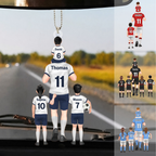 Personalised Dad Acrylic Hanging Ornament - Football Team Design