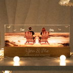 Personalised LED Night Light - Couple on the Beach Design