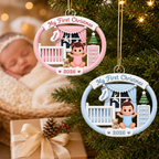 Personalised Baby Acrylic Christmas Ornament - My First Christmas