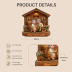Personalised Couple Layered Wooden Plaque - Couple with House Design