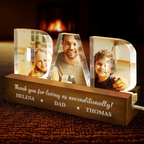 Personalised LED Night light with Photos  Gift for Dad and Grandad