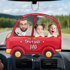 Personalised Acrylic Car Hanging Ornament with Fotos - Drive Safe Design