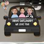 Personalised Car Visor Clip with Photos & Text - Drive Safe...