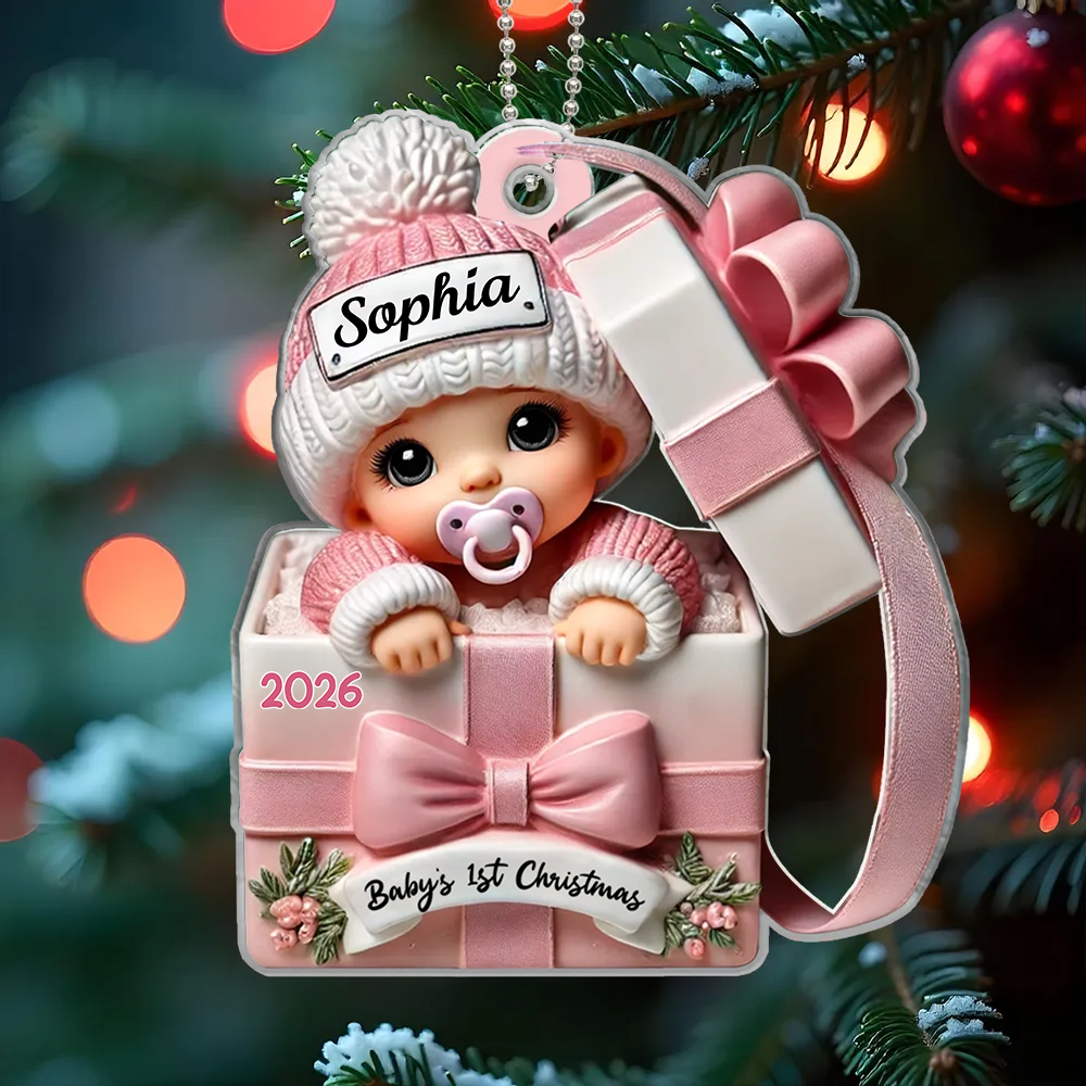Personalised Baby's First Christmas Acrylic Christmas Ornament