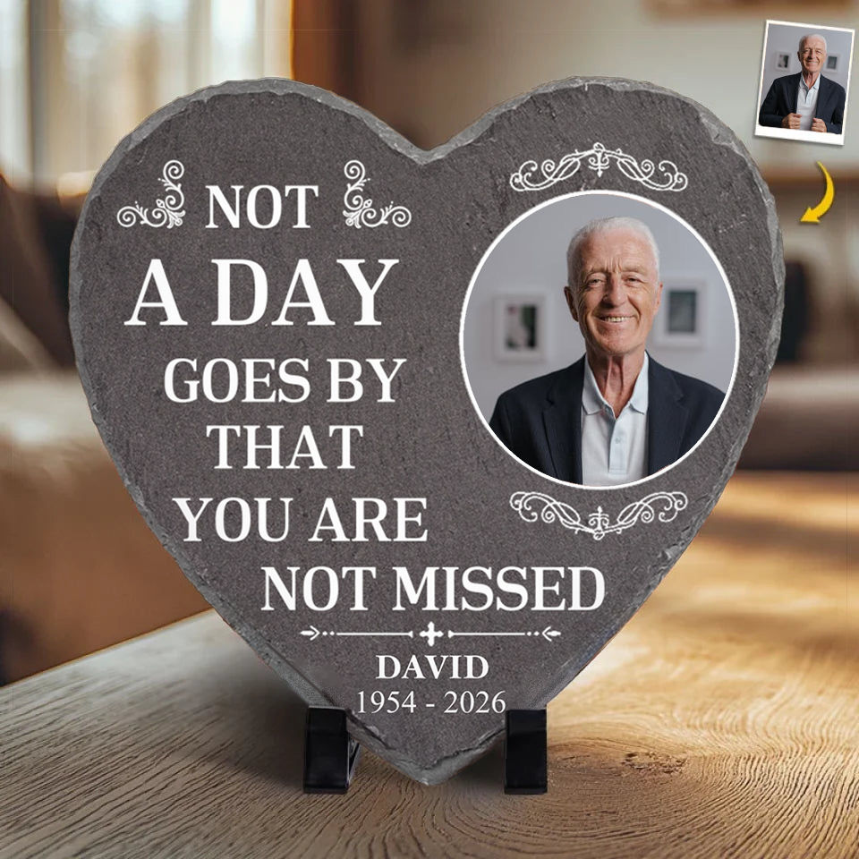 Personalised Memorial Slate Plaque with Photo