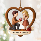 Personalised Couple Acrylic Hanging Ornament- Proposal Design