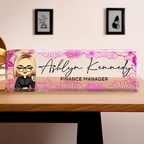 Personalised Office Acrylic Plaque with Name & Job Title - Name Plate Design
