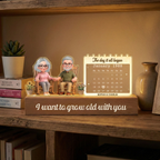 Personalised Couple LED Night Light with Calendar Anniversary Gift