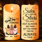 Personalised LED Candle for Besties and Sisters