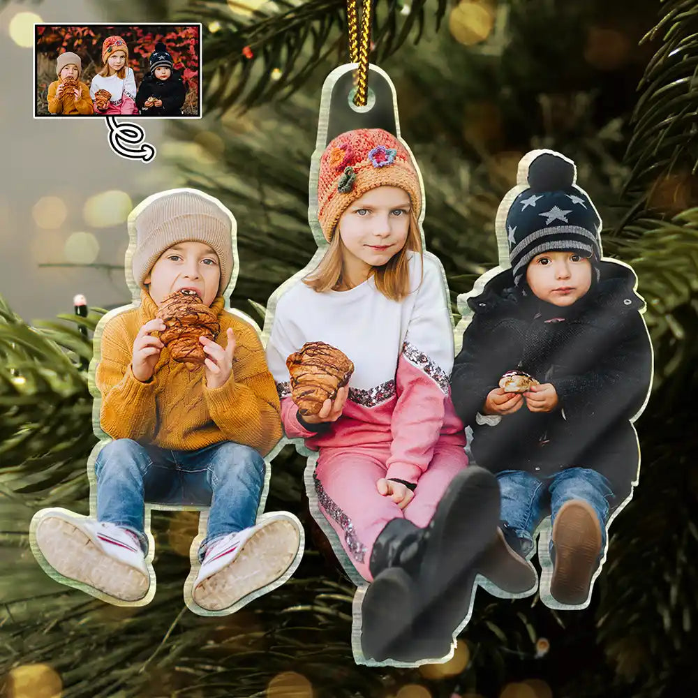 Personalised Acrylic Hanging Ornament with Photo - Double-Sided Print