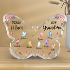 Personalised Butterfly Acrylic Plaque with Names - First Mum, Now Grandma