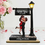 Personalised Couple Wooden Plaque - Lantern Design