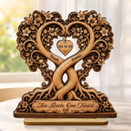 Personalised Anniversary Wooden Plaque for Couples - Heart Tree Design