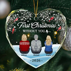 Personalised Memorial Glass Christmas Ornament - First Christmas without You