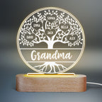 Personalised Family Tree LED Night Light with Names