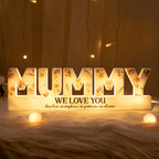 Personalised Birth Flower LED Light Box - Mum or Grandma Design