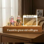 Personalised Couple LED Night Light with Calendar Anniversary Gift
