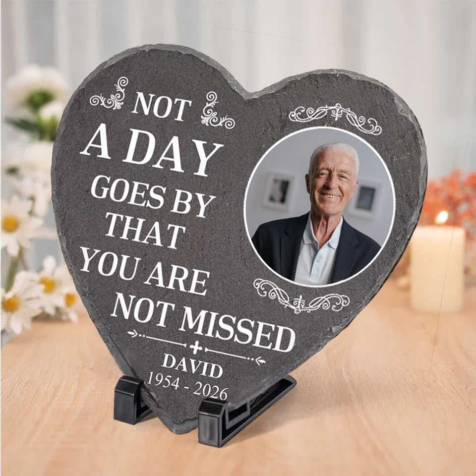 Personalised Memorial Slate Plaque with Photo