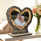 Pesonalised 2-Layer Wooden Plaque with Photo for Couples