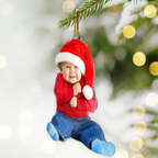 Personalised Acrylic Hanging Ornament with Photo - Double-Sided Print