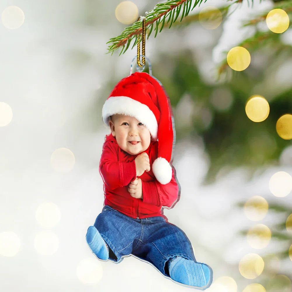 Personalised Acrylic Hanging Ornament with Photo - Double-Sided Print