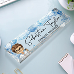 Personalised Office Acrylic Plaque with Name & Job Title - Name Plate Design