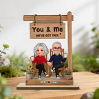 Personalised Couple Layered Wooden Plaque with Text