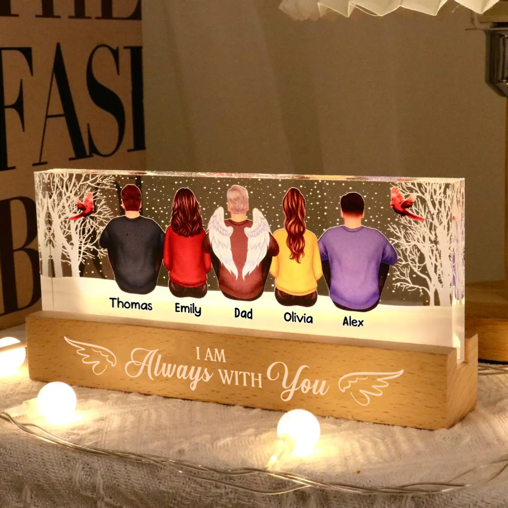 Personalised Memorial LED Night Light with Family