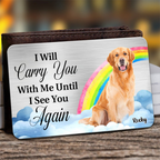 Personalised Pet Memorial Wallet Card with Photo - Rainbow‑Bridge Design