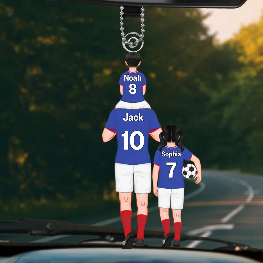 Personalised Acrylic Hanging Ornament  - Daddy's Football Team