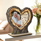 Personalised Couple Layered Wooden Plaque - Heart Design