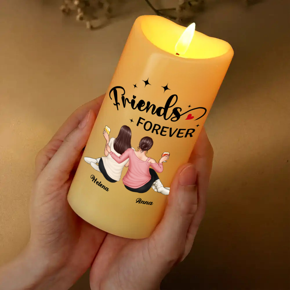 Personalised LED Candle for Besties and Sisters