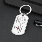 Personalised  Baby Photo Resin Keyring - Clock Design