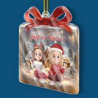 Personalised Acrylic Christmas Ornament for Best Friends & Sisters - Gift Box Design