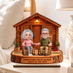 Personalised Anniversary Wooden Plaque - Couple with House Design