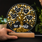Personalised Night Light with Names - Family Tree Design