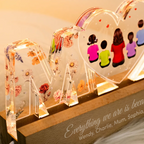 Personalised Mum LED Night Light with Birth Flowers