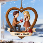 Personalised Couple Acrylic Hanging Ornament- Proposal Design
