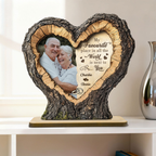 Personalised Couple Layered Wooden Plaque - Heart Design