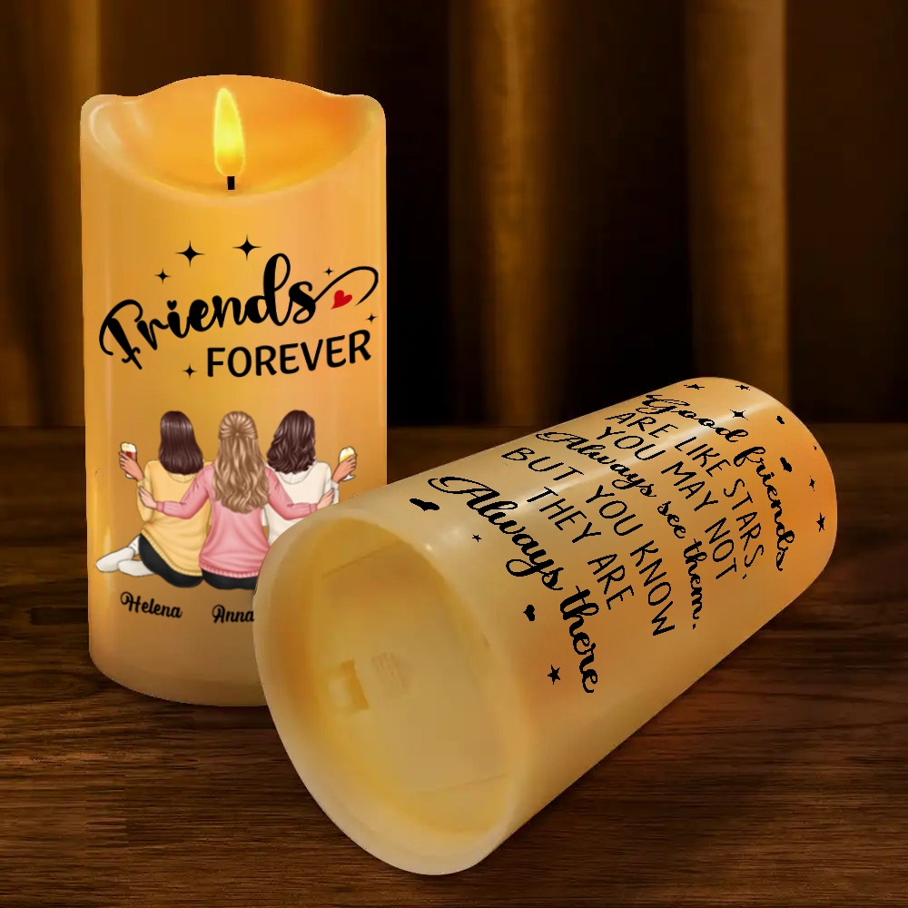 Personalised LED Candle for Besties and Sisters