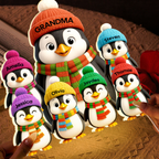 Personalised Grandma LED Light Box with Names - Penguins Design
