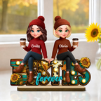 Personalised Besties Layered Wooden Plaque