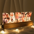 Personalised Daddy LED Night Light with Photos and Text