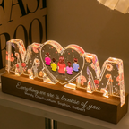 Personalised Mum LED Night Light with Birth Flowers