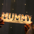 Personalised Birth Flower LED Light Box - Mum or Grandma Design