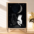 Personalised Memoiral Wooden Plaque with Moon Phase - Sympathy Gift