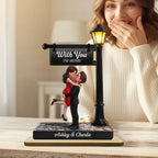 Personalised Couple Wooden Plaque - Lantern Design