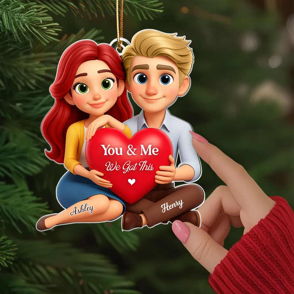 Personalised Acrylic Car Ornament for Couples - Be Mine